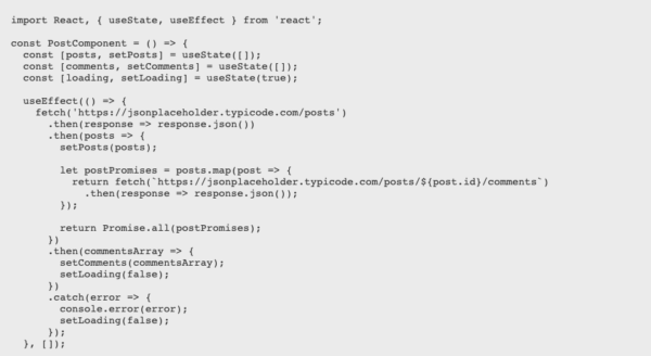 Handling Nested Fetch Calls in React with Promises